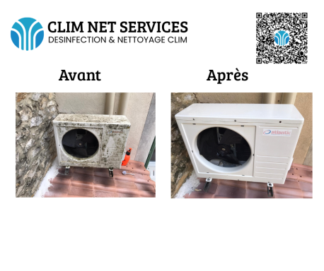 Unité Extérieure avant et après nettoyage